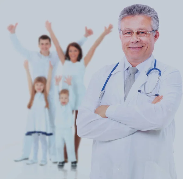 Médico sonriente. Aislado sobre fondo blanco . —  Fotos de Stock