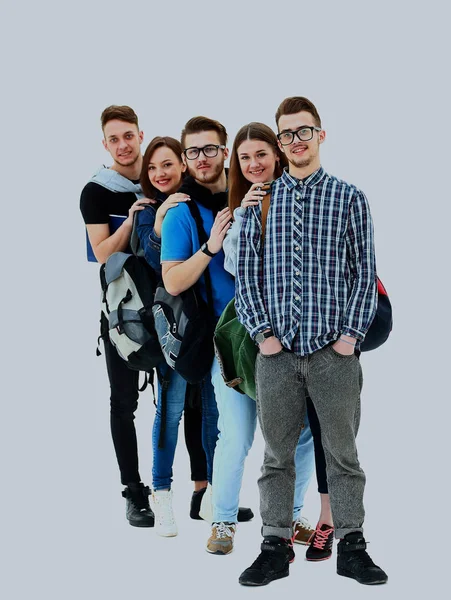 Gruppe von Studenten steht in einer Schlange. — Stockfoto