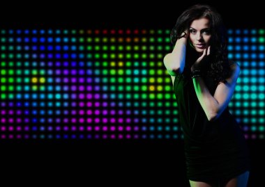 dans disko ışığı ifade kız moda.