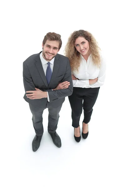 Vista desde el top.two principales miembros de la empresa —  Fotos de Stock