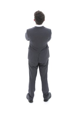iş adamı dört gözle. Arkadan Görünüm