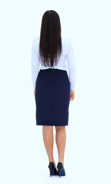 Rear view. successful business woman.photo in full growth. — Stock Photo, Image