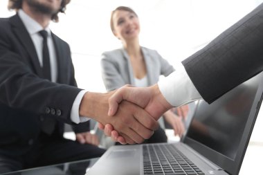 closeup.Handshake mali ortakları ben