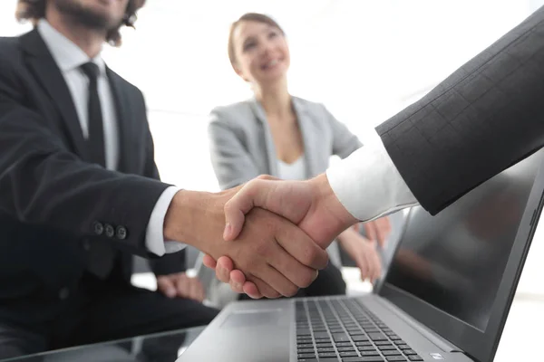 Closeup.handshake parceiros financeiros i — Fotografia de Stock