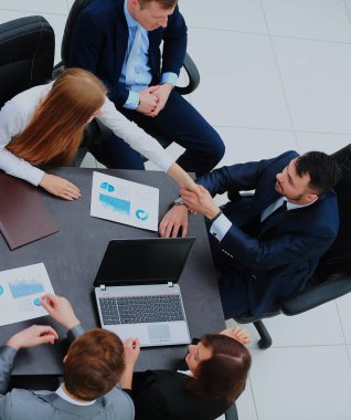 İş takım toplantı karşılıklı alkışlamak kavramı.