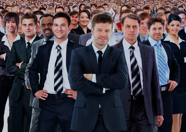 Gran grupo de personas .isolated en blanco — Foto de Stock