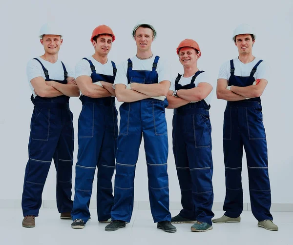 Grupo de trabalhadores industriais profissionais . — Fotografia de Stock