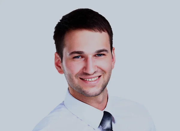 Retrato de feliz hombre de negocios sonriente, aislado sobre fondo blanco . —  Fotos de Stock