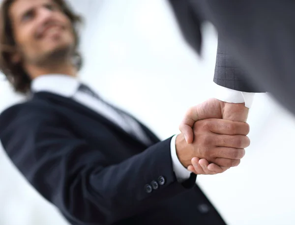 Shake hands, agreed to between the two men in the businesses. — Stock Photo, Image