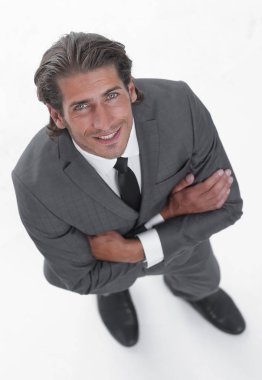 En baştan görüntüleyin. iş adamı.