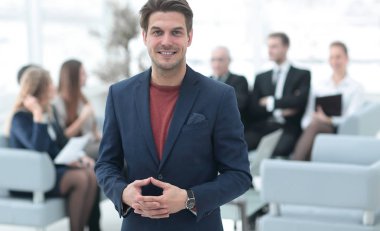 arka plan bulanık iş takım başarılı iş adamı.