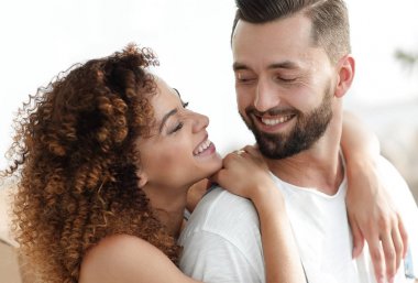 Bir yeni evli çiftin yakın çekim portre