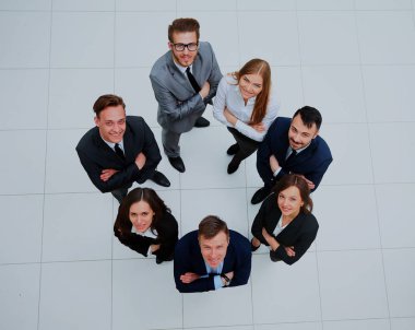 iş adamları bir grup Üstten Görünüm.