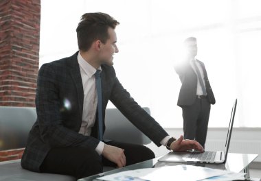 iş concept.determined genç işadamı