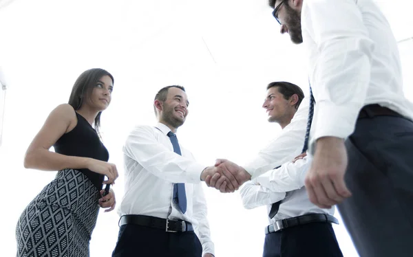 Handshake business partners (en inglés). . — Foto de Stock