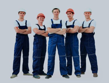 Profesyonel endüstriyel işçilerin grup.