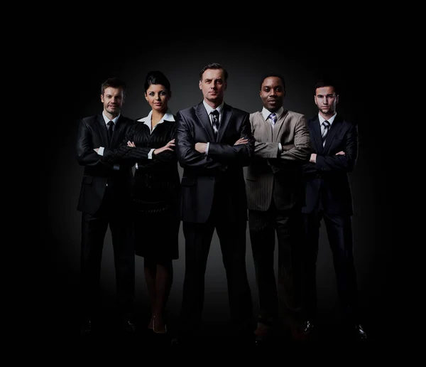 立っている 5 つのビジネスマンの肖像画. — ストック写真