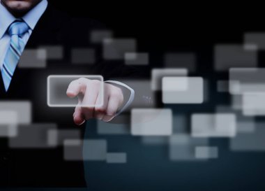 adam fütüristik iç arabirimi.