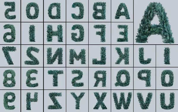 Kerstmis alfabet geïsoleerd op wit. — Stockfoto