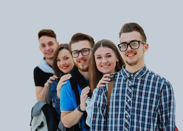 Grupo de jovens felizes de pé juntos — Fotografia de Stock