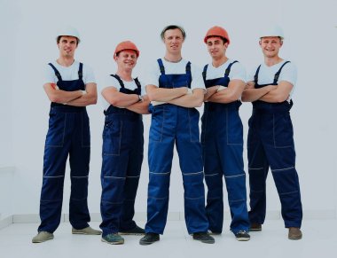 Profesyonel endüstriyel işçilerin grup.