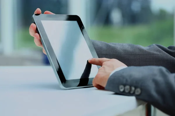 Businessman holding digital tablet. — Stock Photo, Image