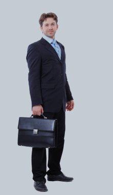 Beyaz arka planda izole iş adamı.