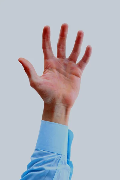 Hand isoliert auf weißem Hintergrund. — Stockfoto