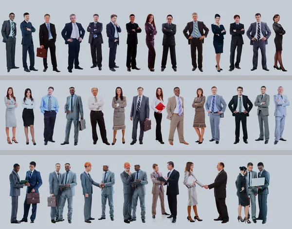 Conjunto de empresários isolados em branco — Fotografia de Stock