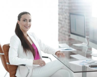 Dikey photos.modern iş kadını