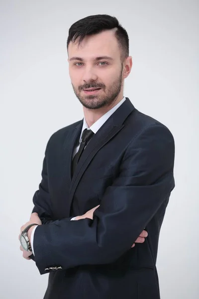 Senior Manager mit verschränkten Armen vor Ihnen — Stockfoto