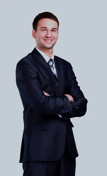 Χαμογελαστός άνθρωπος των επιχειρήσεων. απομονωθεί σε λευκό φόντο. — Φωτογραφία Αρχείου