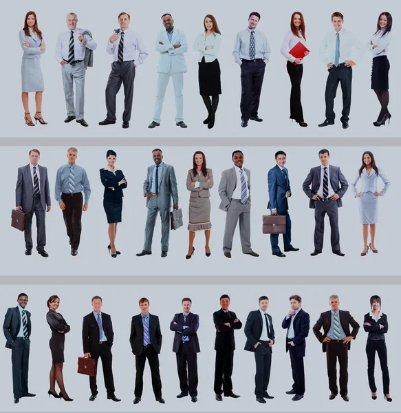Set of business people isolated on white — Stock Photo, Image