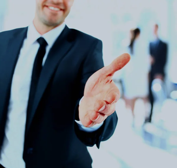 Geschäftsmann reicht Handschlag. — Stockfoto