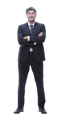 Tam büyüme portre. Kendine güvenen işadamı