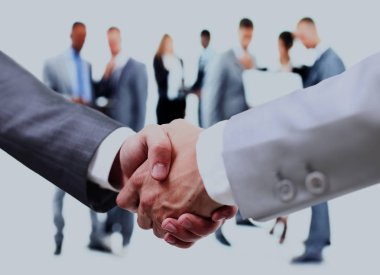 Bir iş tokalaşmasının kapanışı.