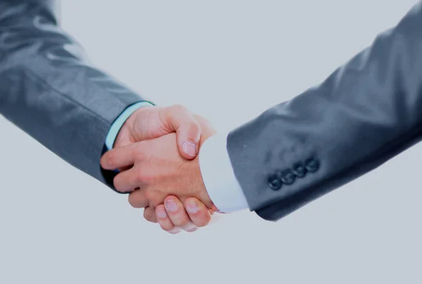 Closeup ενός χεριού επιχειρήσεων ανακινήστε μεταξύ των δύο συναδέλφων. — Φωτογραφία Αρχείου