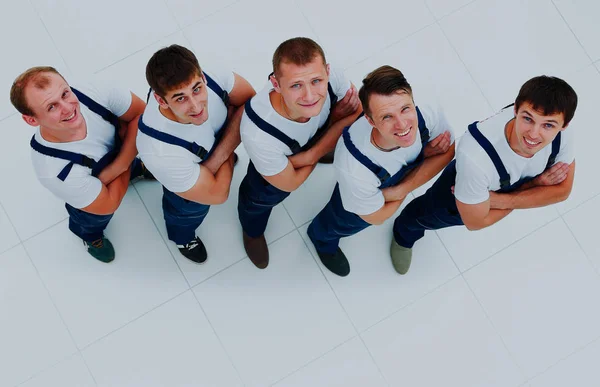 Grupo de trabajadores industriales profesionales. vista superior . — Foto de Stock