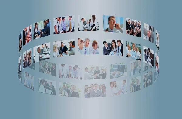 Business collage av några business bilder — Stockfoto