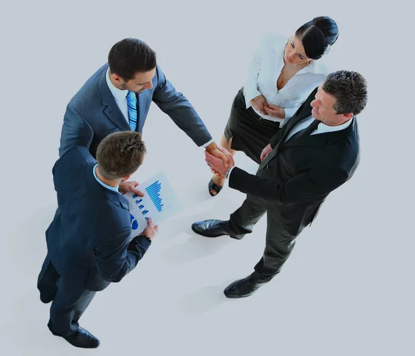 Empresário apertando as mãos para selar um acordo com seu parceiro. — Fotografia de Stock