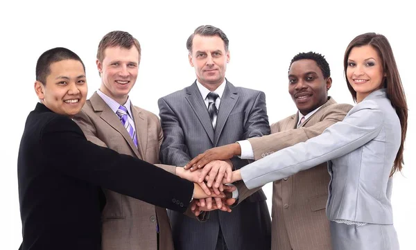 Επιχειρηματική ομάδα με τα χέρια ενωμένα μαζί — Φωτογραφία Αρχείου