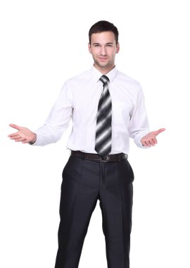 Kendinden emin bir yakışıklı işadamı portresi portre