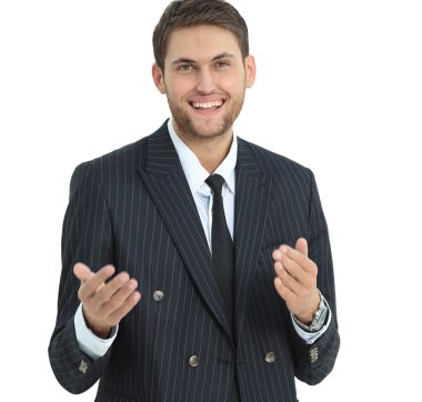 Başarılı genç bir iş adamının portresi..