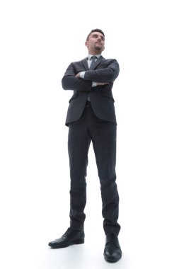 Alt görünümü. Kendine güvenen işadamı
