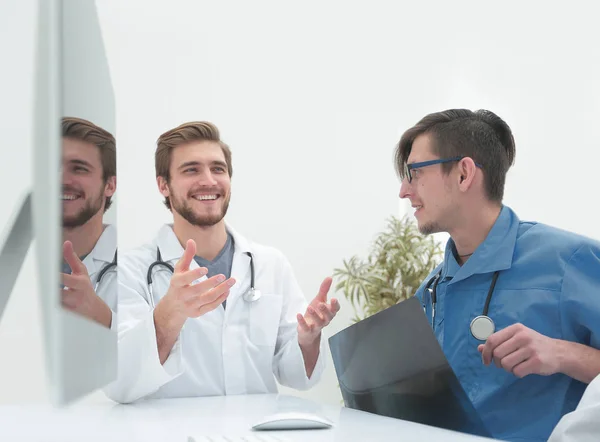 Group of doctors at a working meeting — Stock Photo, Image