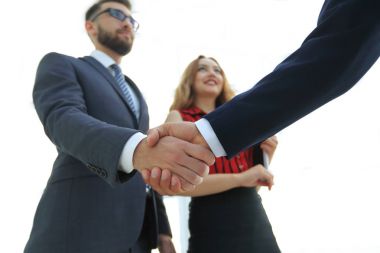 El sıkışma - yapma işadamları iş görgü, congratulatio