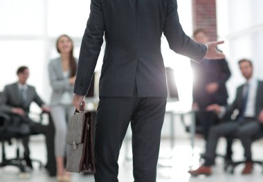 İş karşılaşma içinde modern bir ofis