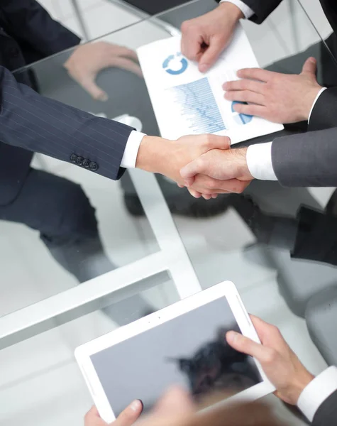 Business handshake and business people concept.