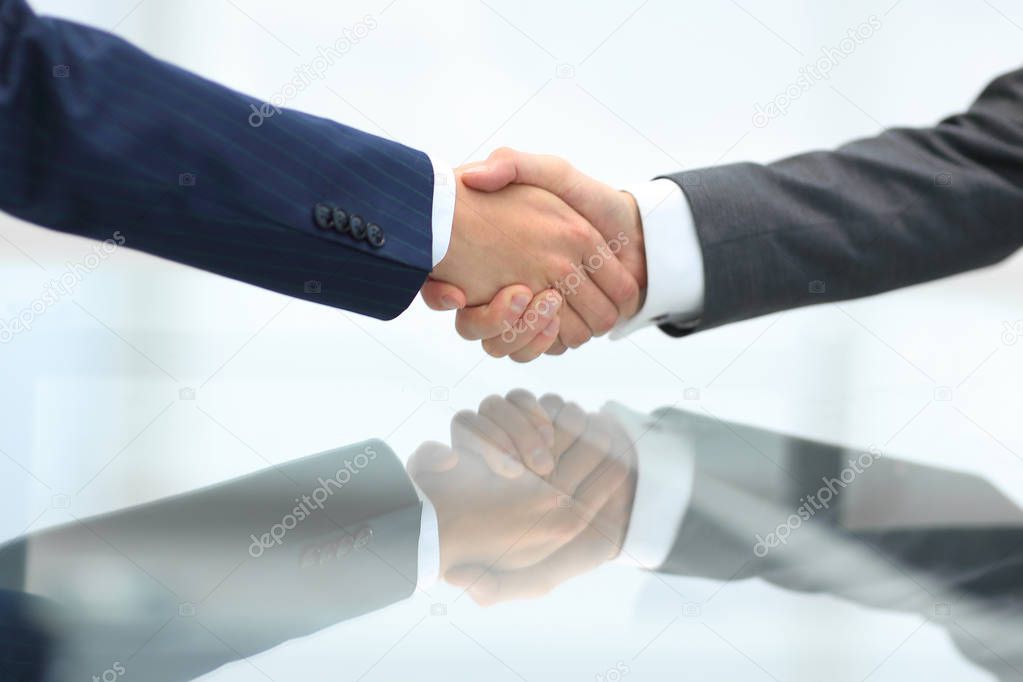 Business men making handshake. Business concept.