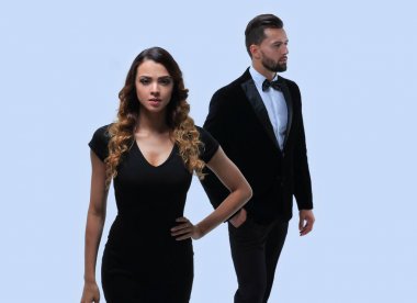 ciddi genç iş kadını ve şık adam